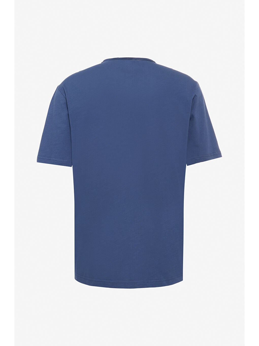 İndigo Regular Fit Bisiklet Yaka %100 Pamuk Lacivert Tişört-6