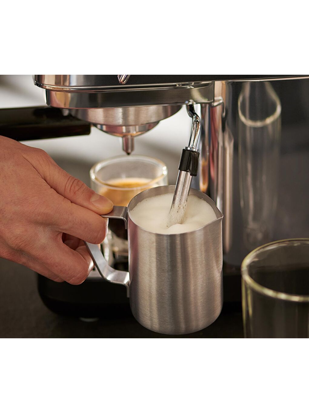 Lapressa Manuel Espresso Makinesi, Gümüş-4