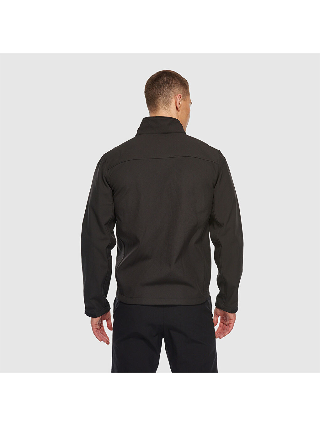 3301 Erkek Siyah Dik Yaka Mont-2