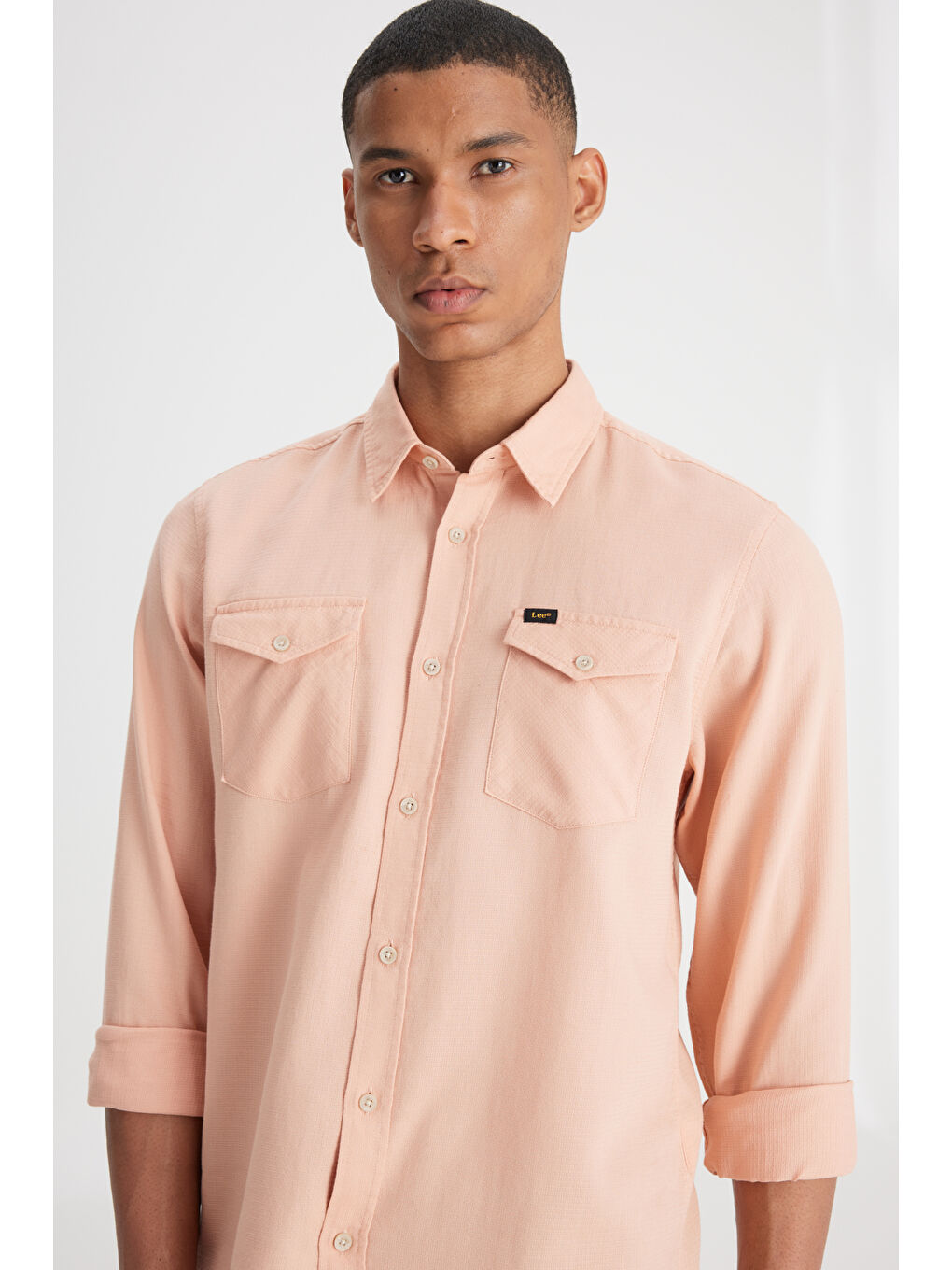 Regular Fit %100 Pamuk Açık Pembe Gömlek-1