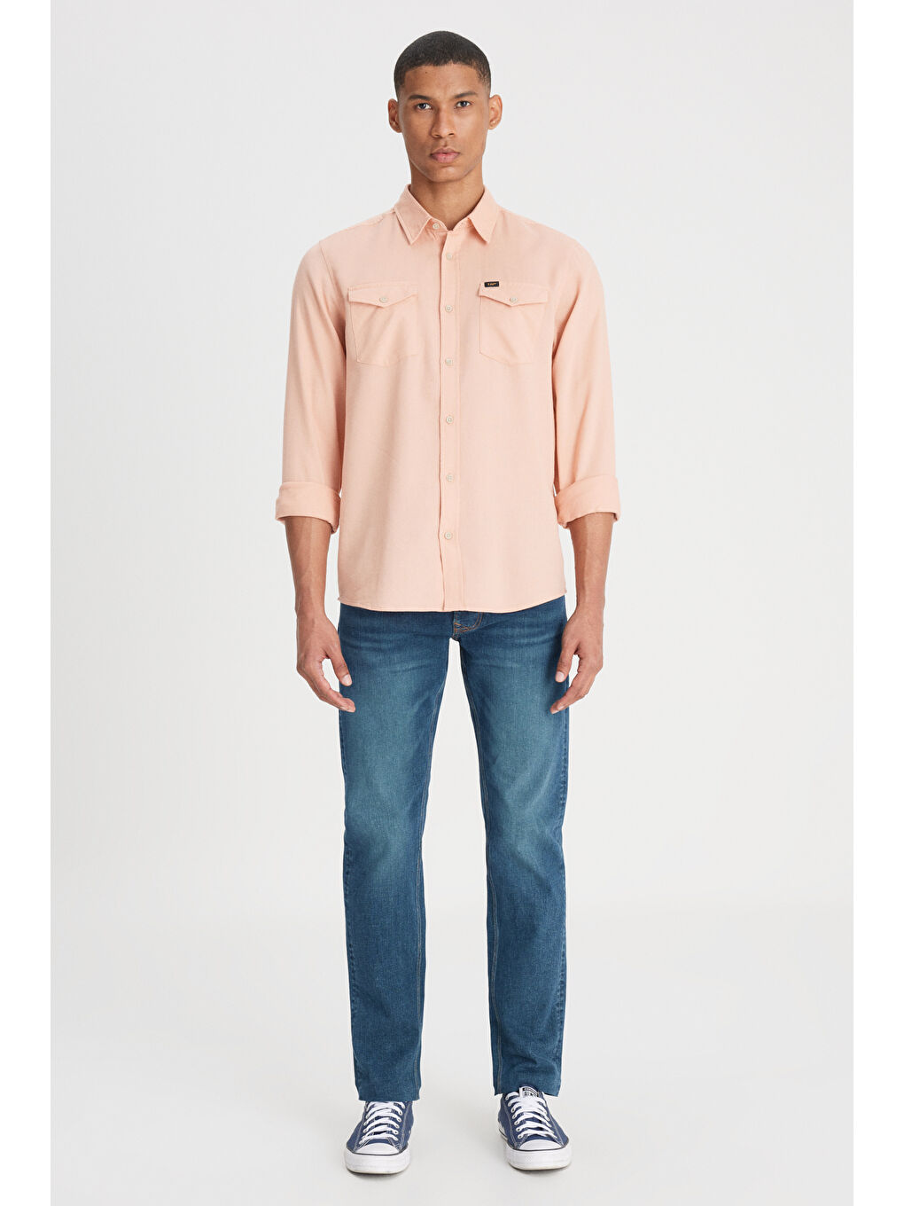 Regular Fit %100 Pamuk Açık Pembe Gömlek-2