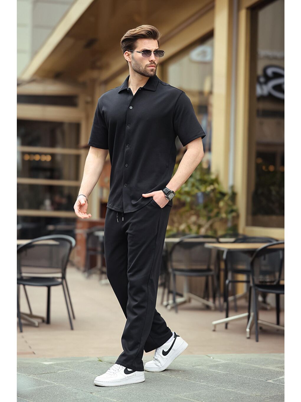 Siyah Basic Erkek İkili Takım E7313-2