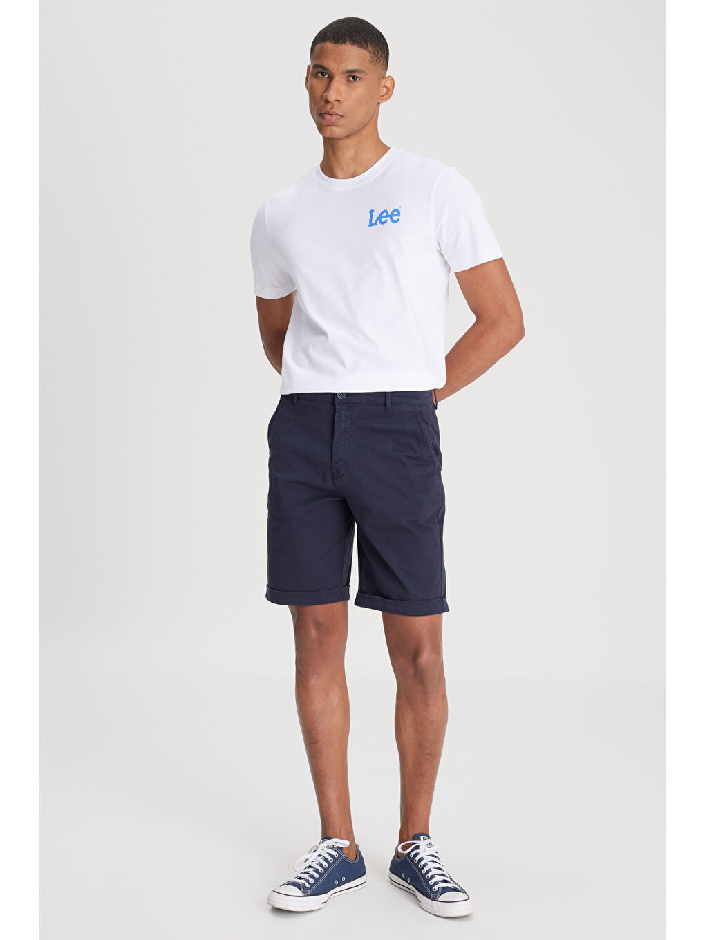 Regular Fit Normal Bel Lacivert Şort-1