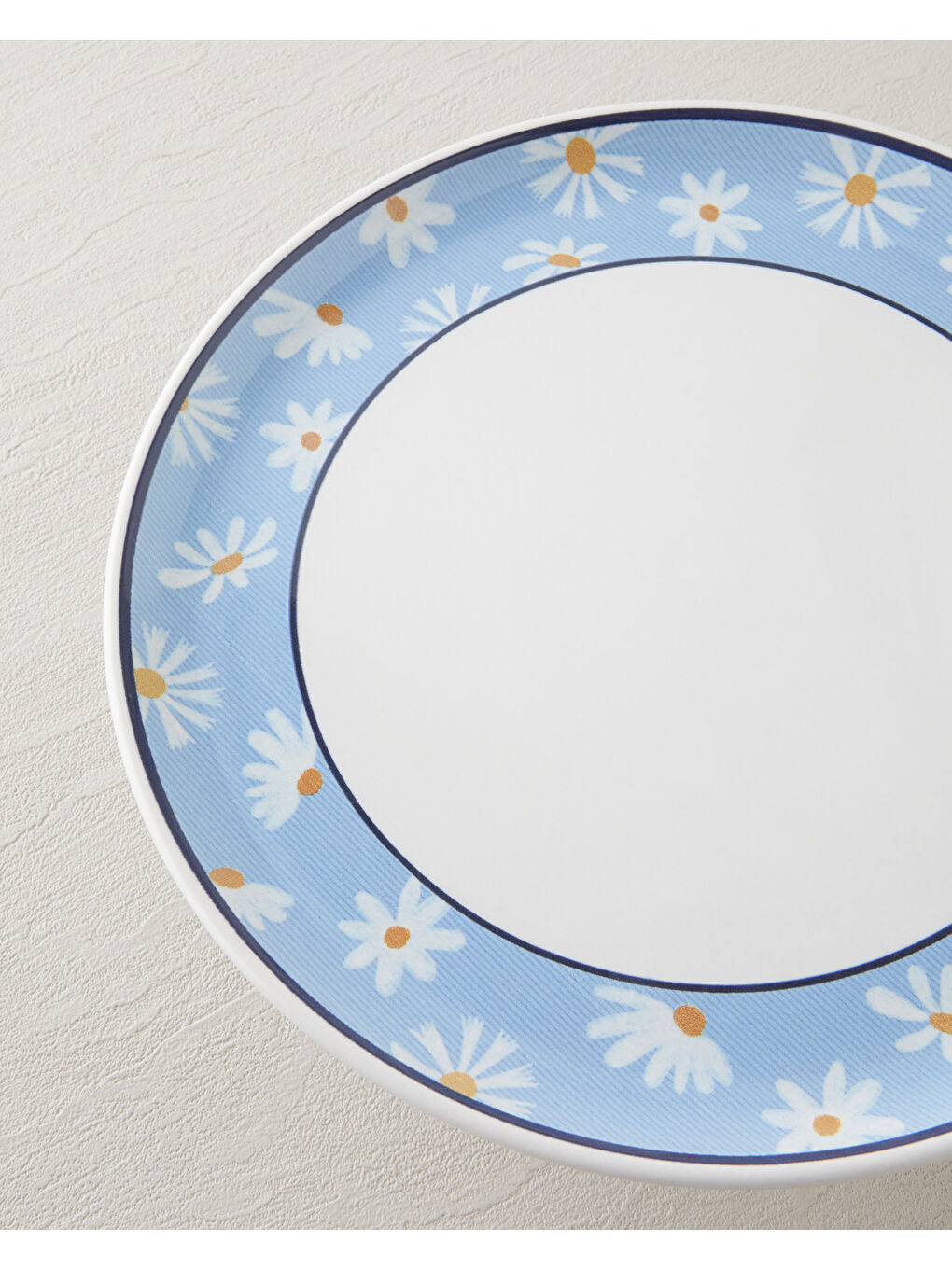 Beyaz Daisy Seramik Pasta Seti 13 parça 6 kişilik Renkli-2