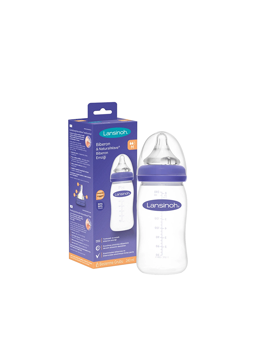 LANSINOH Renksiz Feeding Bottles 240 ml