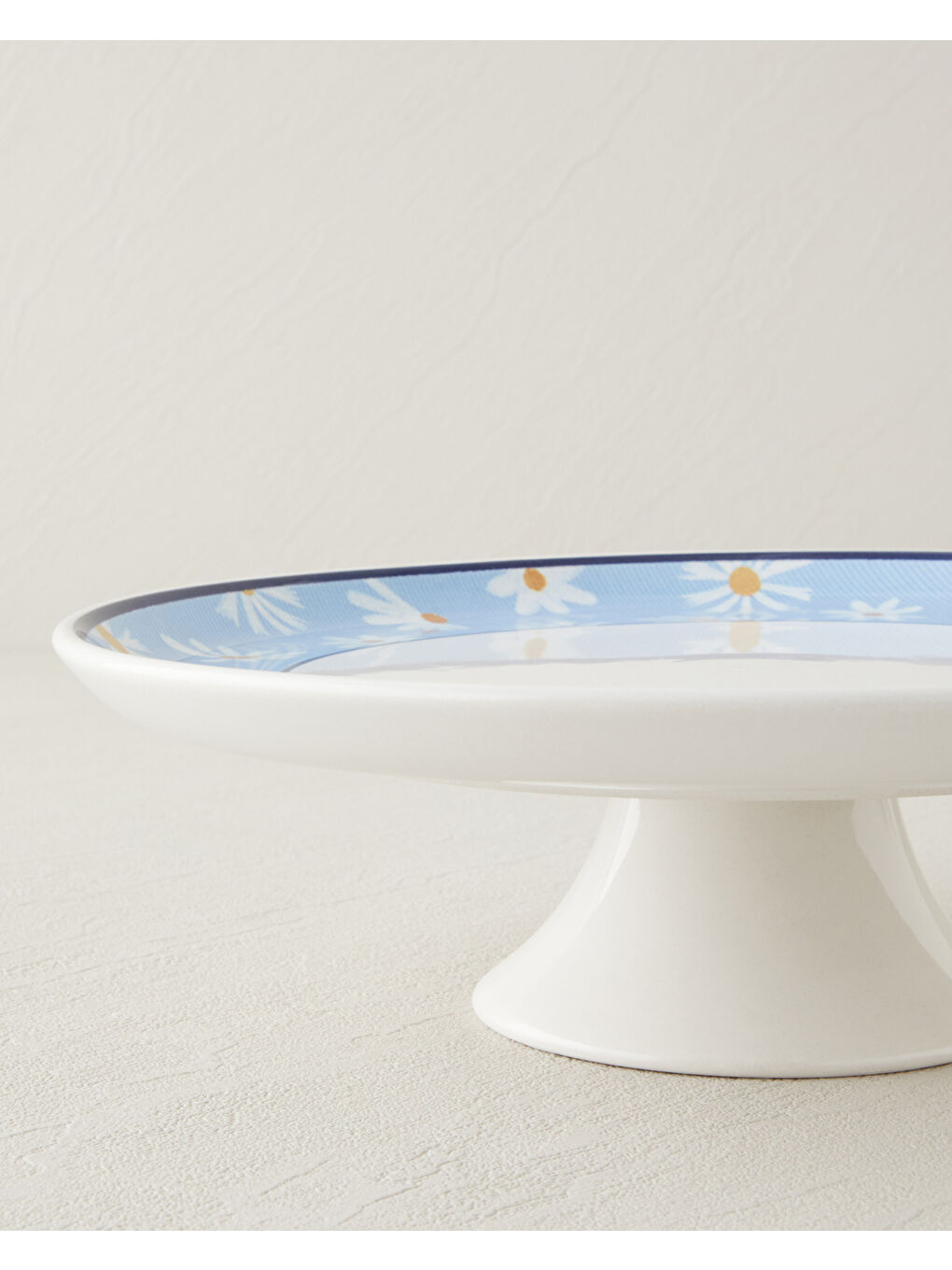 Beyaz Daisy Seramik Pasta Seti 13 parça 6 kişilik Renkli-3