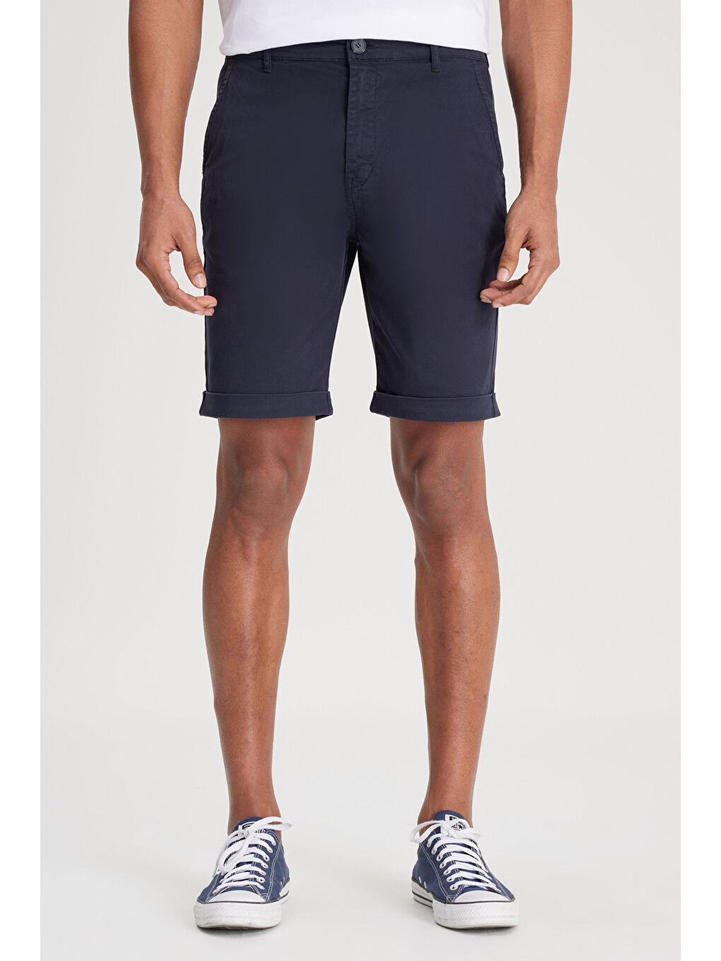 Regular Fit Normal Bel Lacivert Şort-3