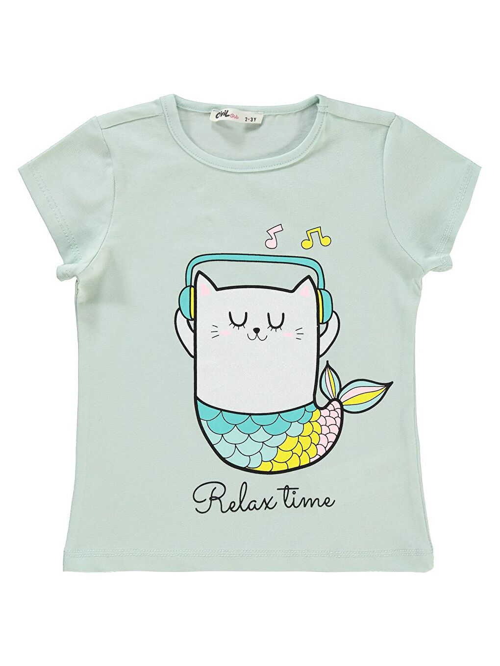 Yeşil Girls Kız Çocuk Tişört 2-5 Yaş Taze Nane