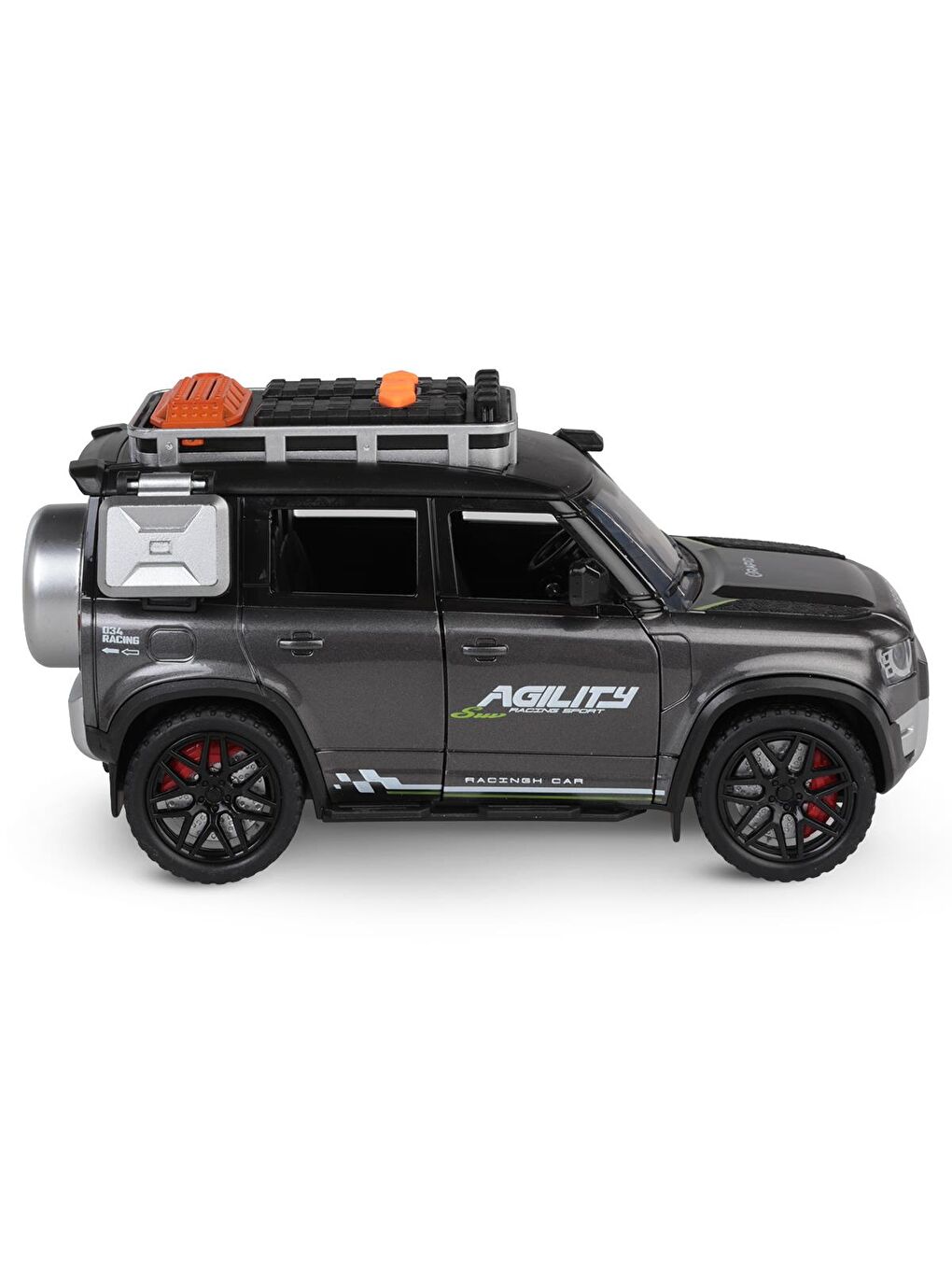 Kutulu Sürtmeli Işıklı Müzikli Off-Road Lüks Araba - Gri-2