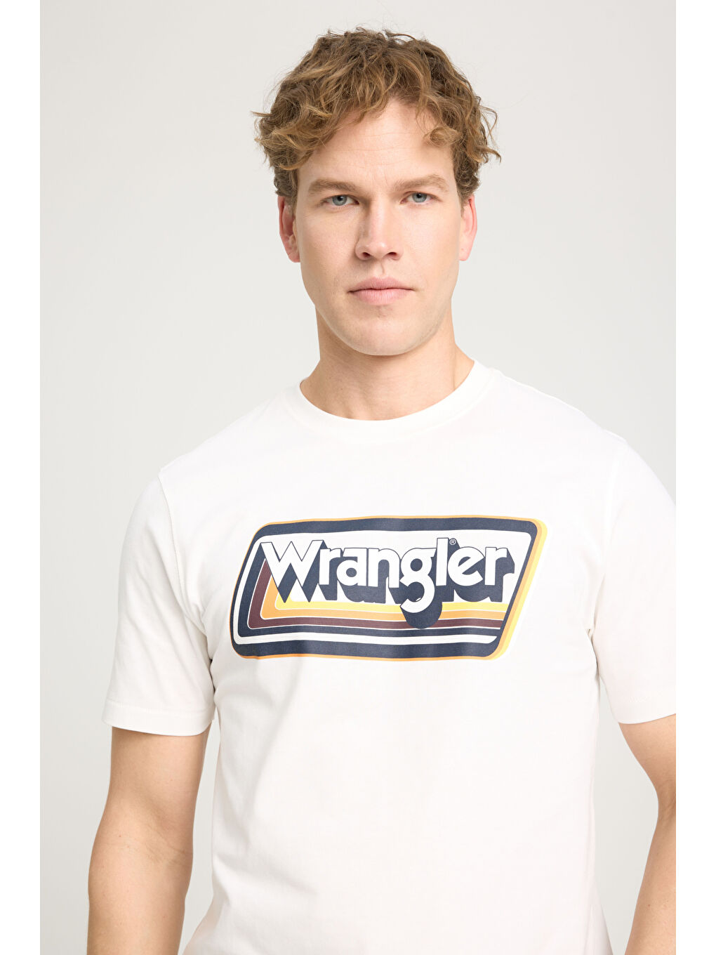 Regular Fit Bisiklet Yaka %100 Pamuk Ekru Tişört-3