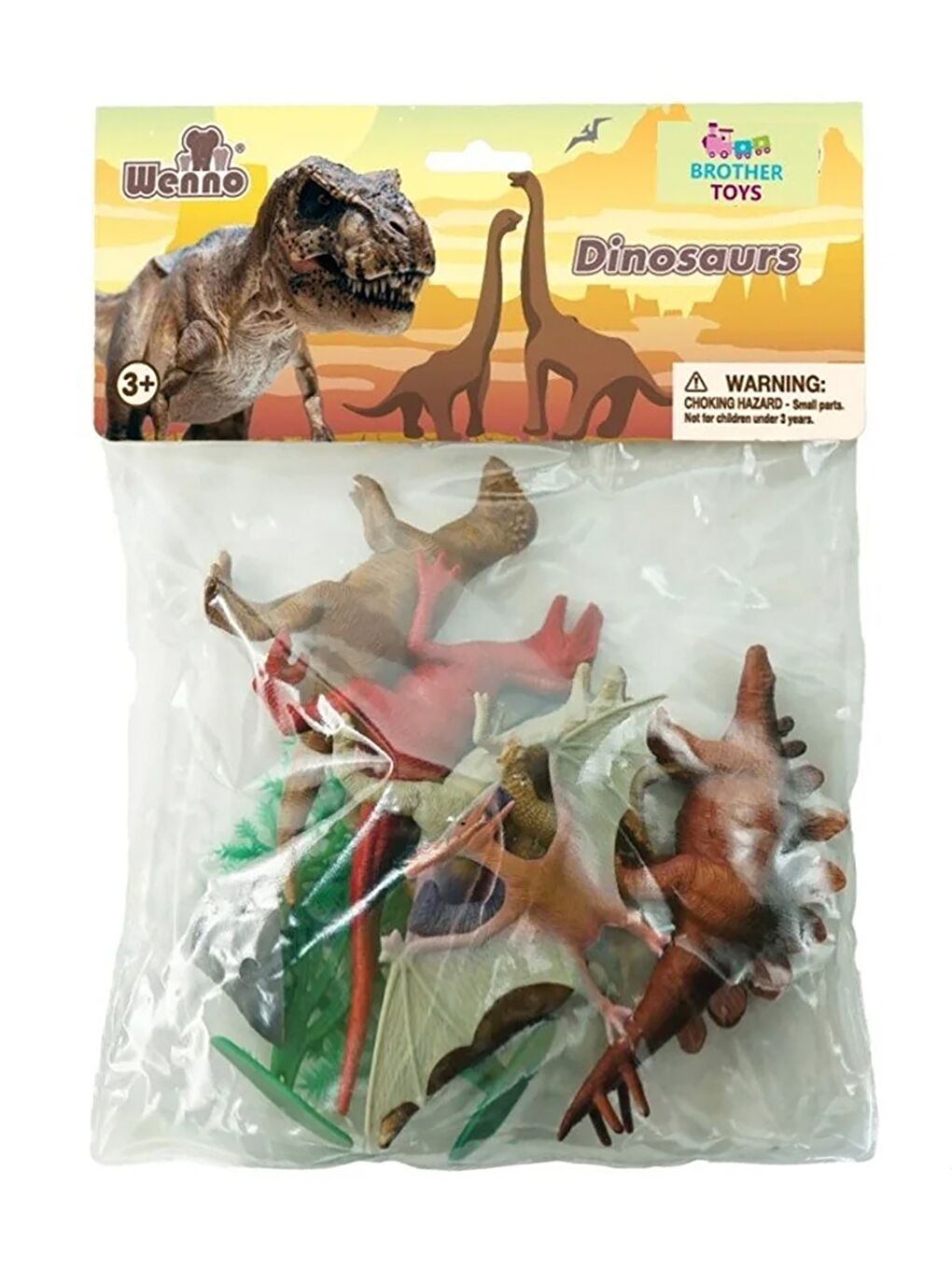 79 Parca 10Inch CıftlıkVahsı,Dınozor Hayvan Set - Kahverengi