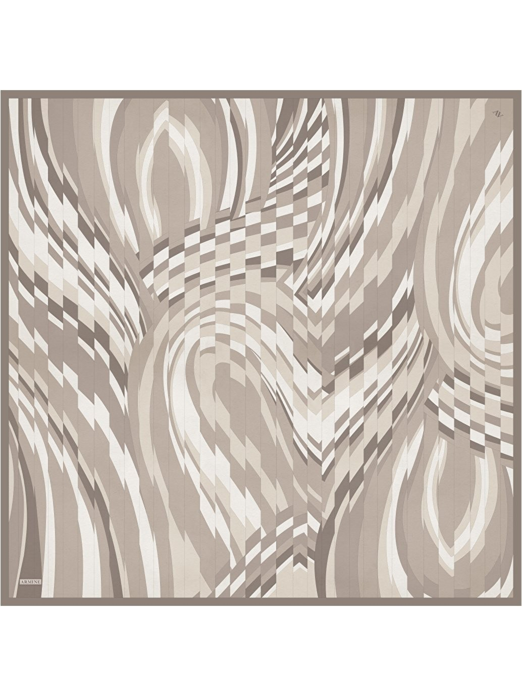 Bej Saf İpek Twill Eşarp 9507D 03-3