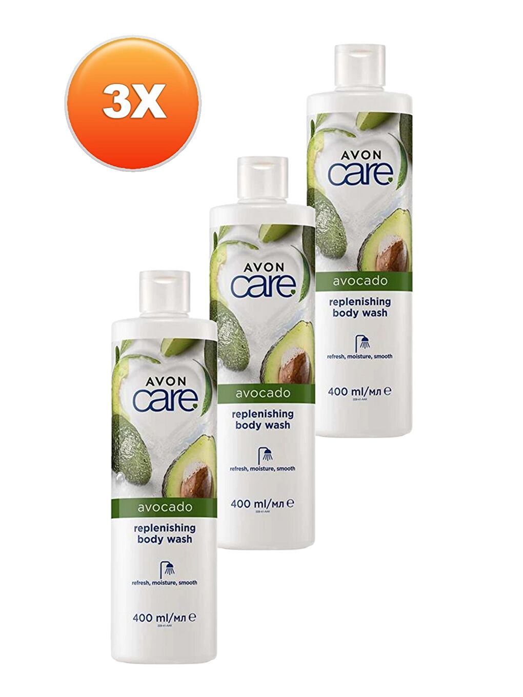 AVON Care Avocado Replenishing Avokado Yağı Içeren Duş Jeli 400 Ml. Üçlü Set - 1