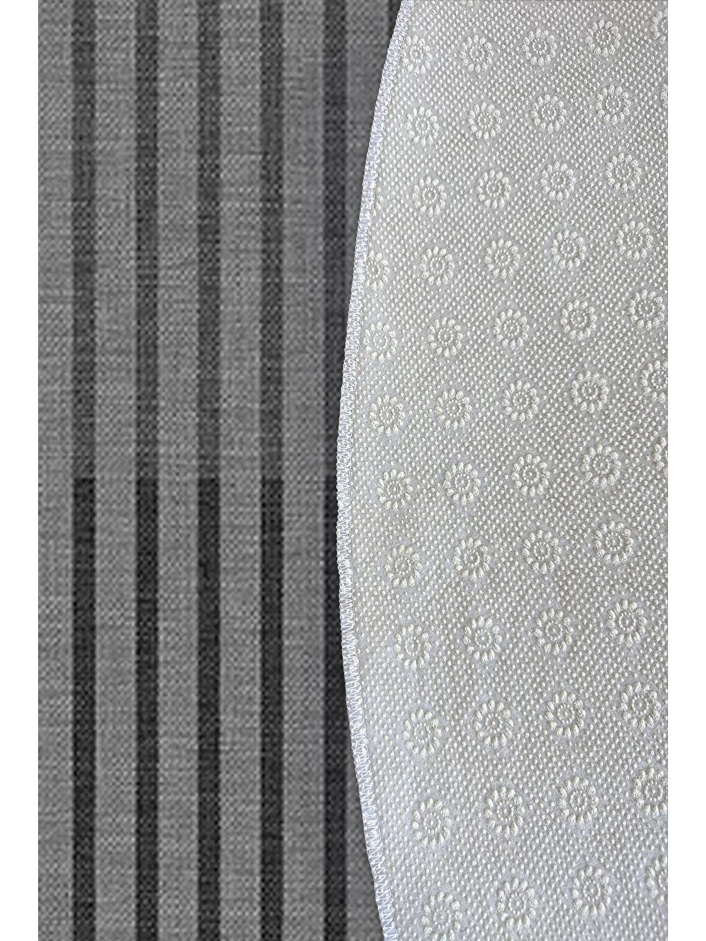 Antrasit Özel Tasarım, Kaymaz Taban, İnce, Yıkanabilir, Modern Halı WOOKECE1417 60x100-4