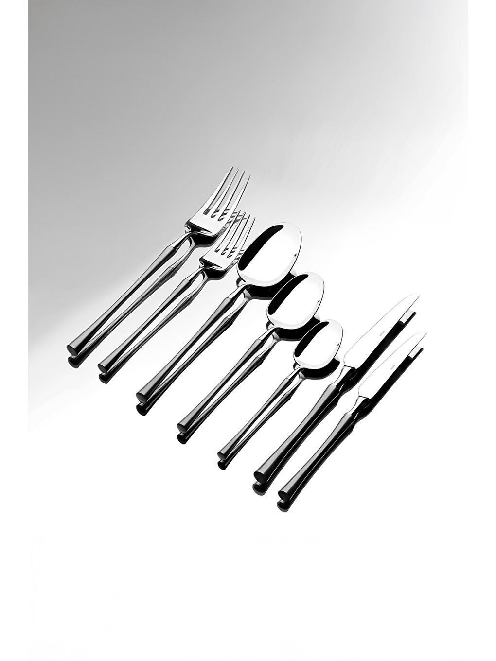 Gri Marbella Saten 12 Kişilik 84 Parça Deri Kutulu Çatal Kaşık Bıçak Takımı-2