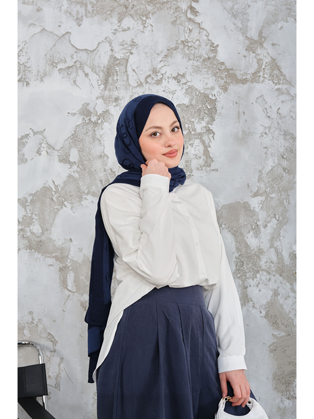 Kadın Hakim Yaka Basic Gömlek Beyaz-1