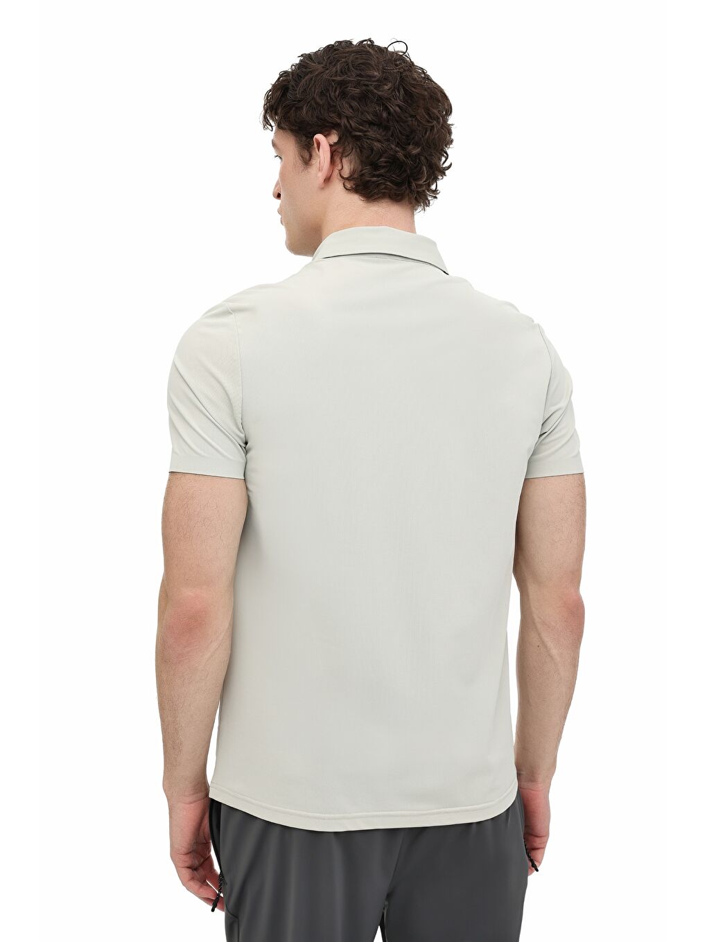 Gri MB GIRT 12P23001 6FX Taş Rengi Erkek Kısa Kol T-Shirt-1