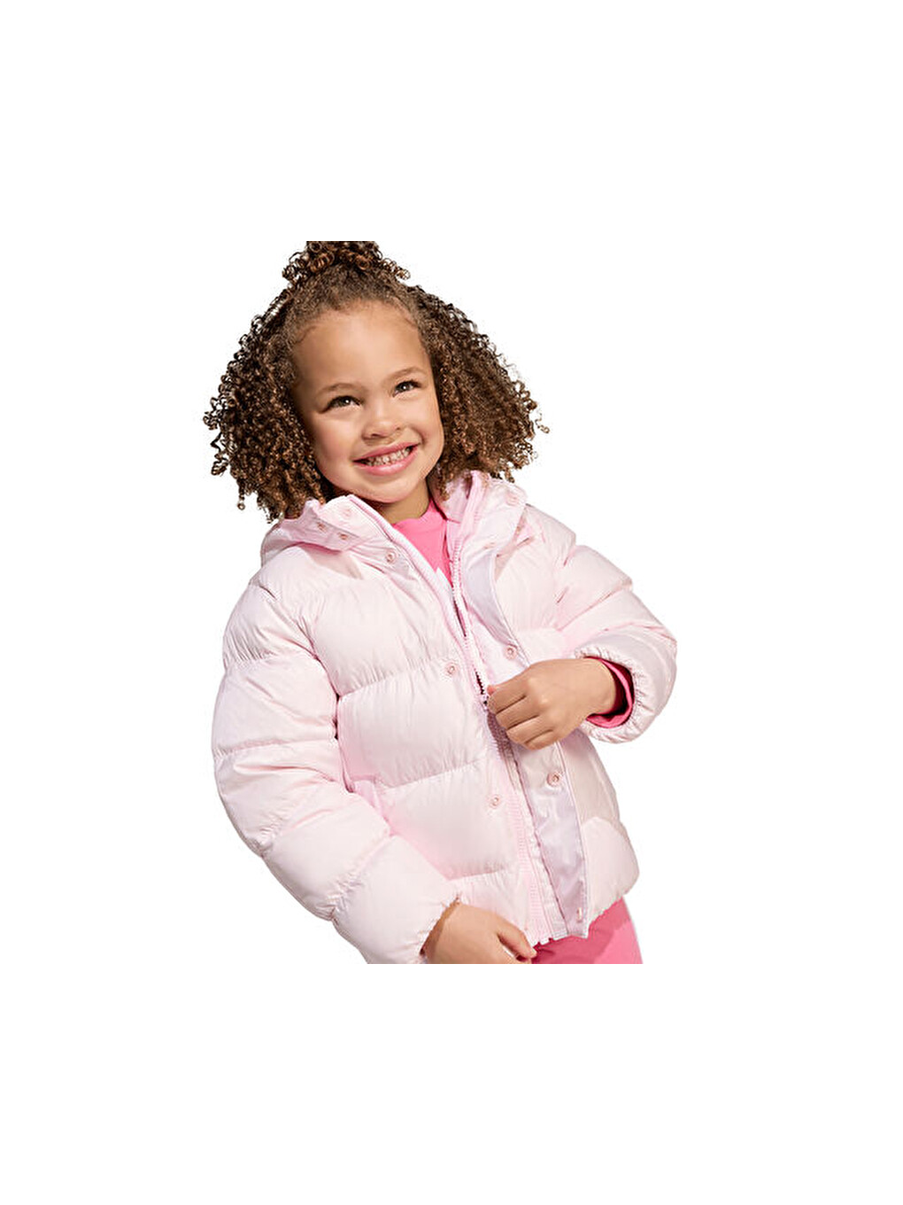 Down Jacket Çocuk Günlük Mont Jv8547 Pembe-4