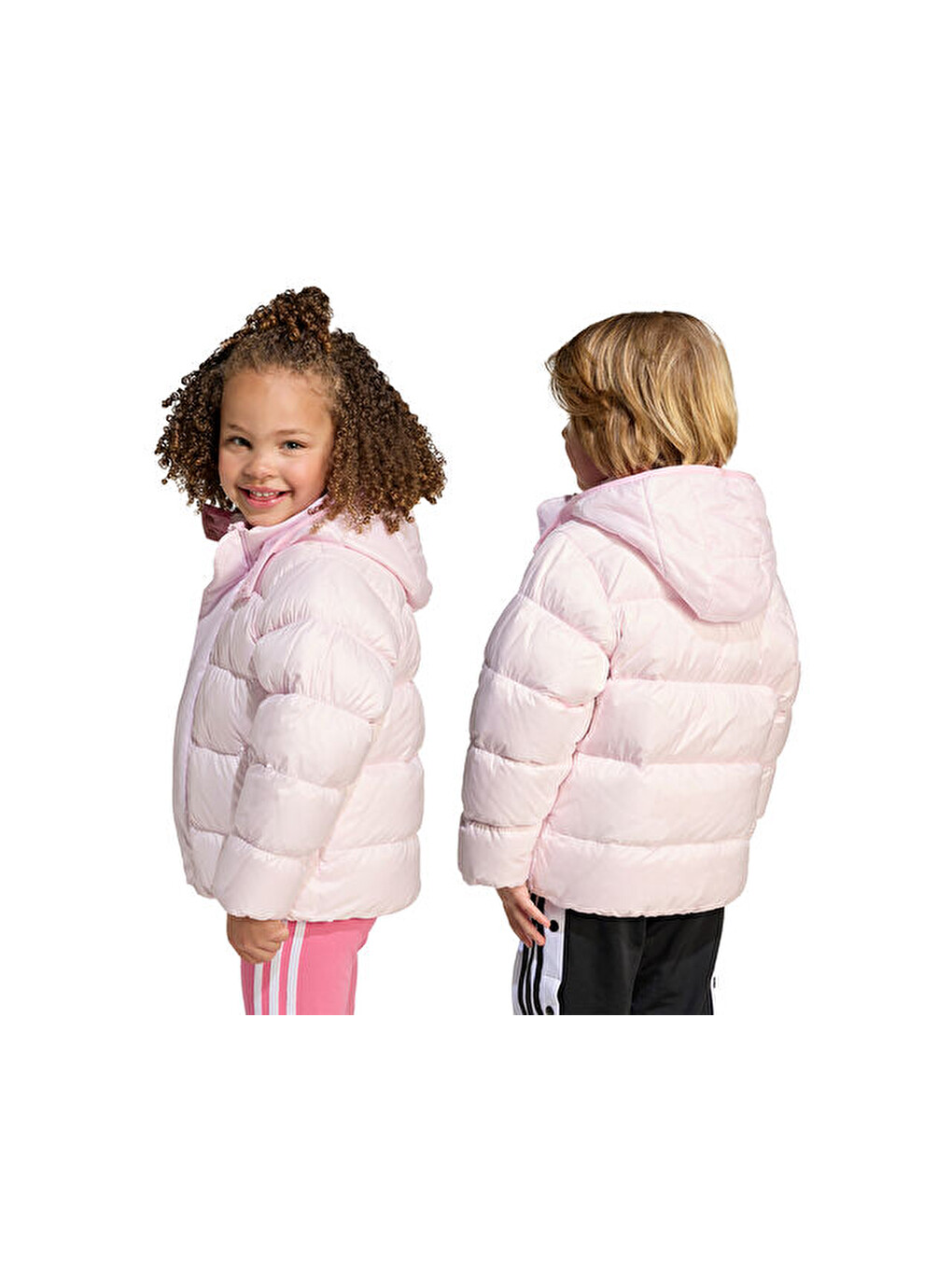 Down Jacket Çocuk Günlük Mont Jv8547 Pembe-6