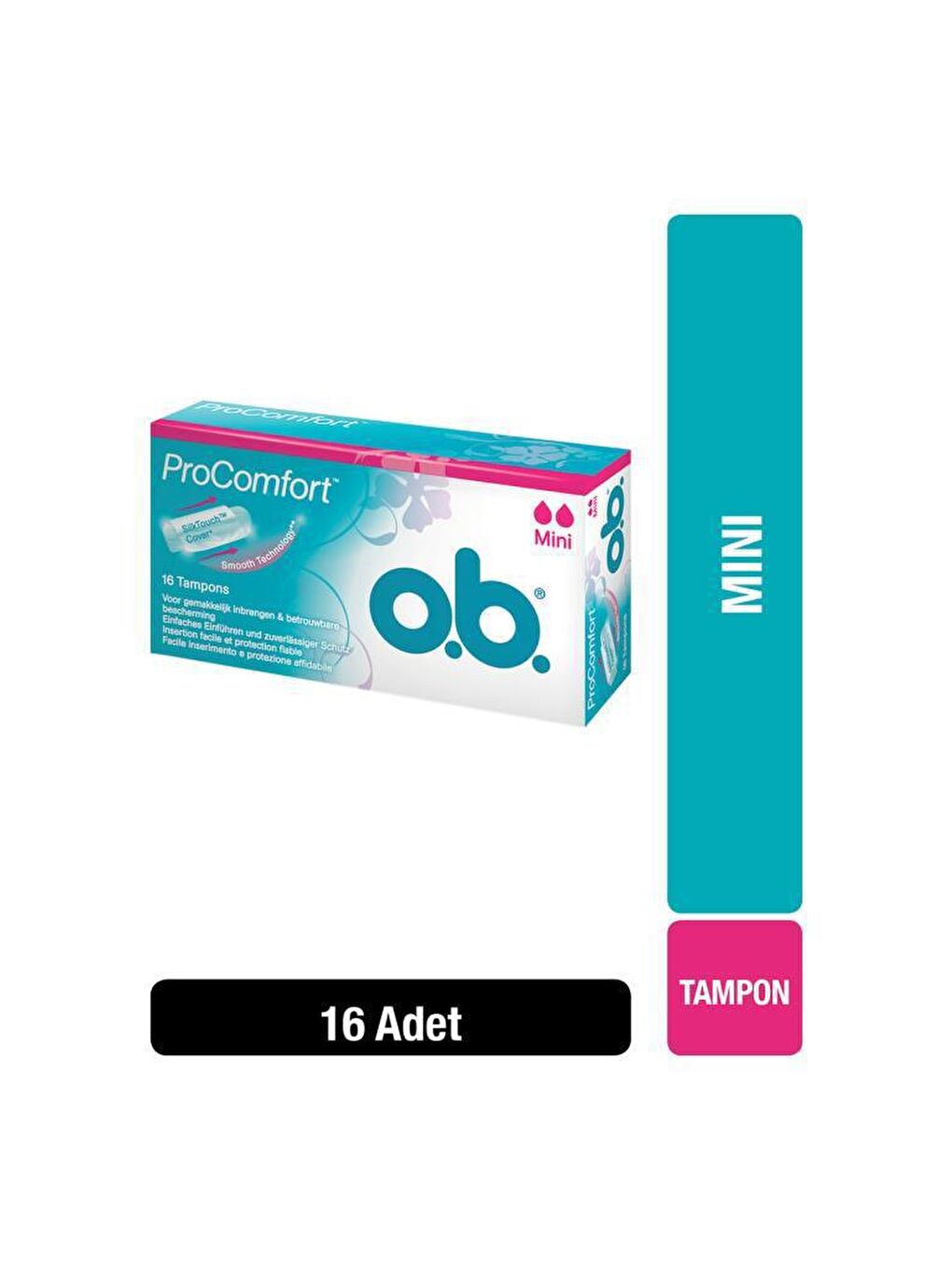 O.B Renksiz Tampon Mini 16'lı