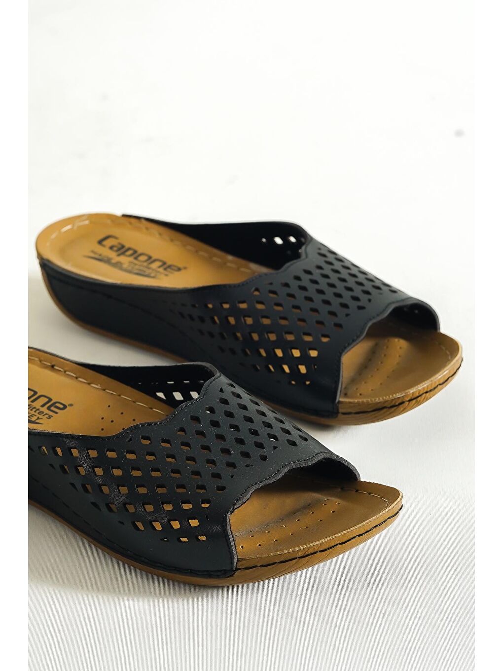 Siyah Z0385 Kadın Konfor Anatomic Terlik-2