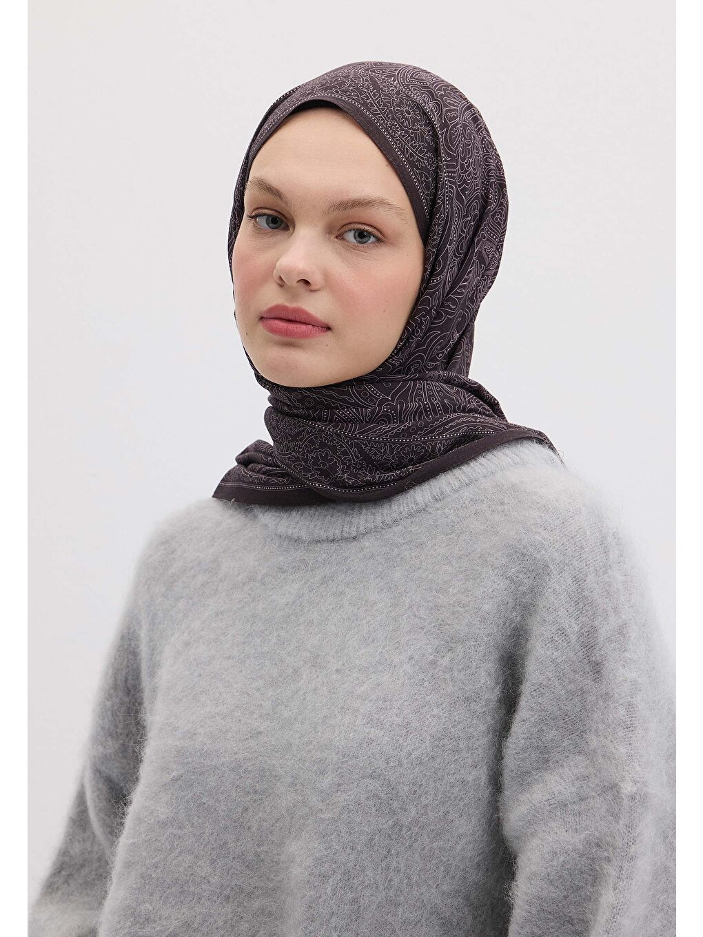 Reına Desen Şal Mor-2