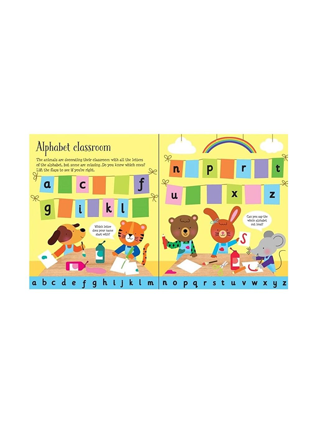 The Usborne Beyaz-Renklibaskı Lift The Flap Abc - 1