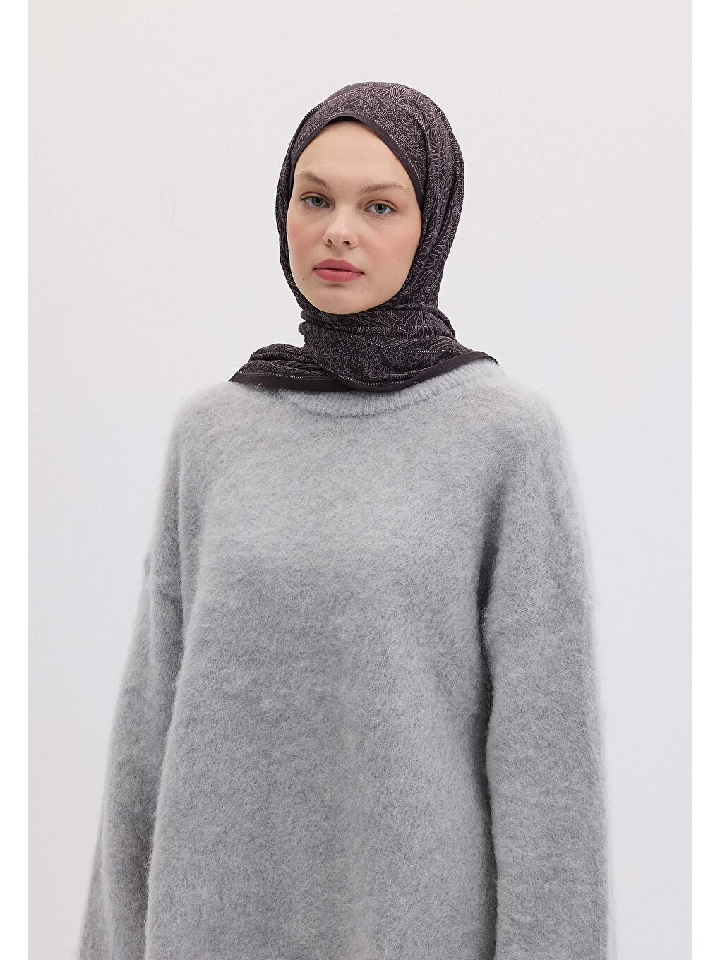 Reına Desen Şal Mor-3