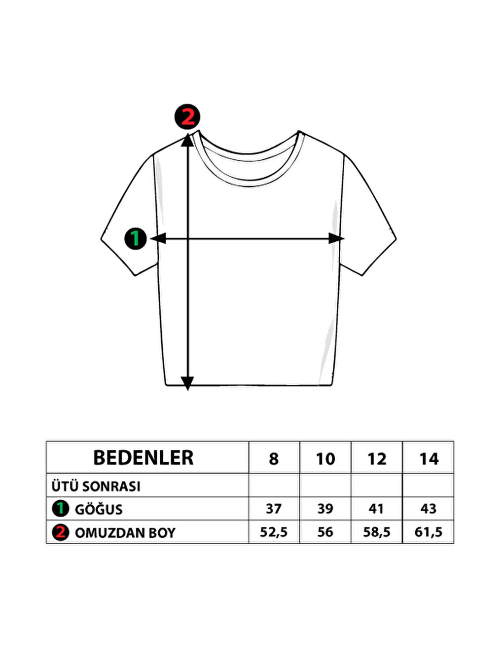 Yeşil Kız Çocuk Omuzu Tül Detaylı Varak Baskılı Tişört-1