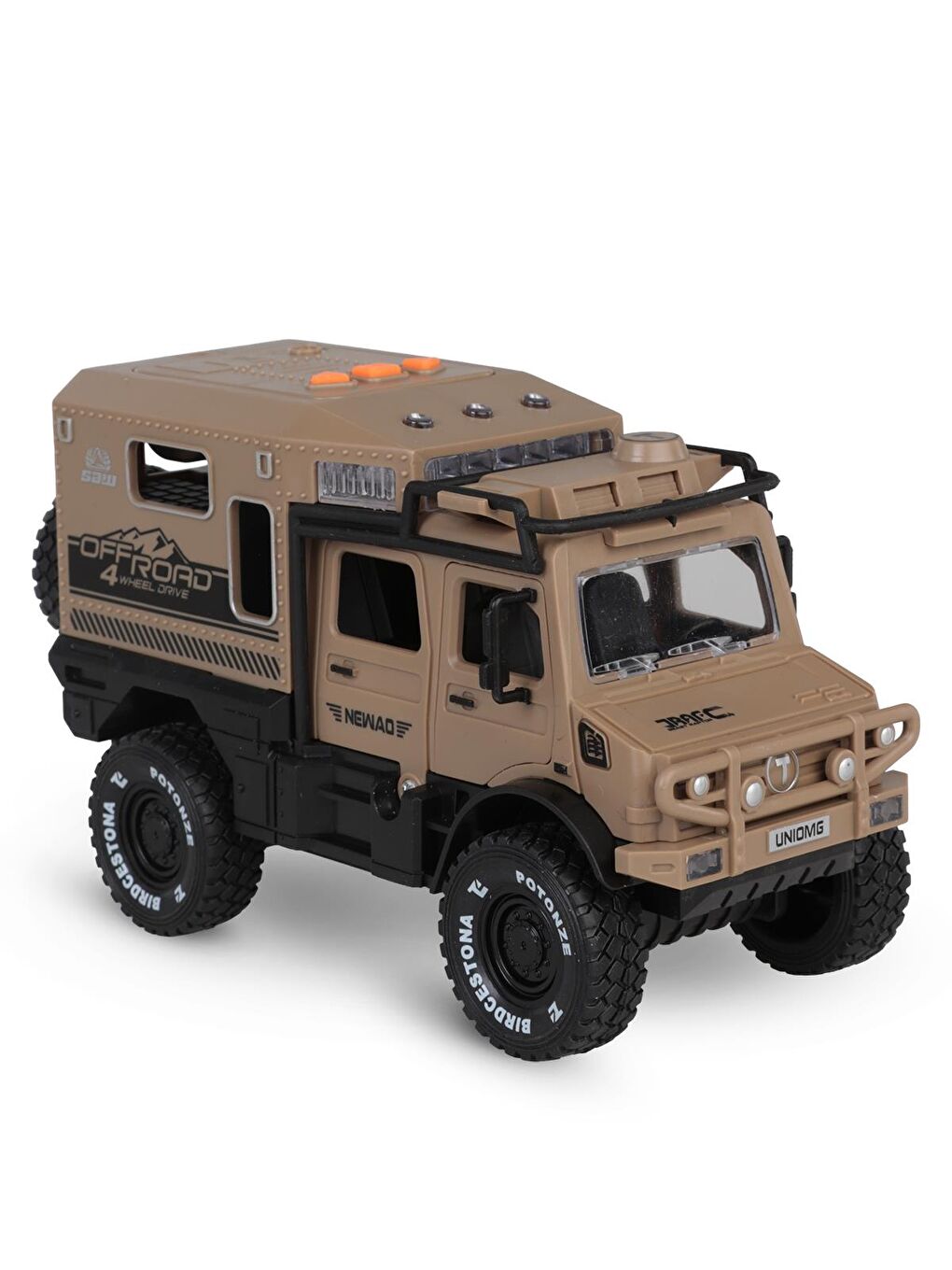 Kutulu Sürtmeli Işıklı Müzikli Off-Road Lüks Araba - Kahverengi