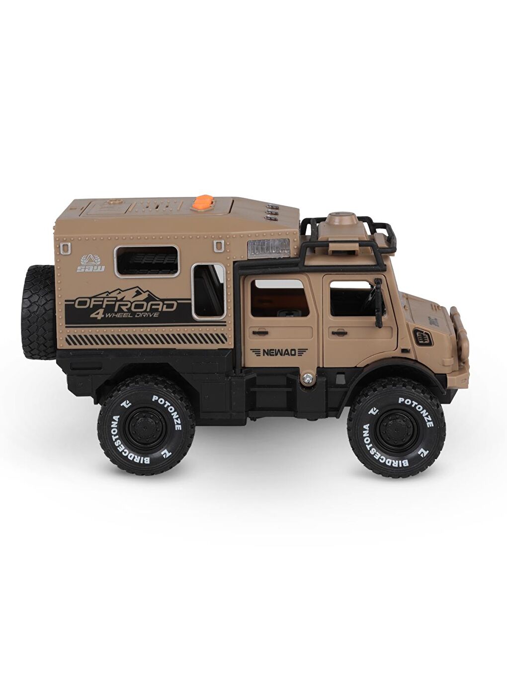 Kutulu Sürtmeli Işıklı Müzikli Off-Road Lüks Araba - Kahverengi-4