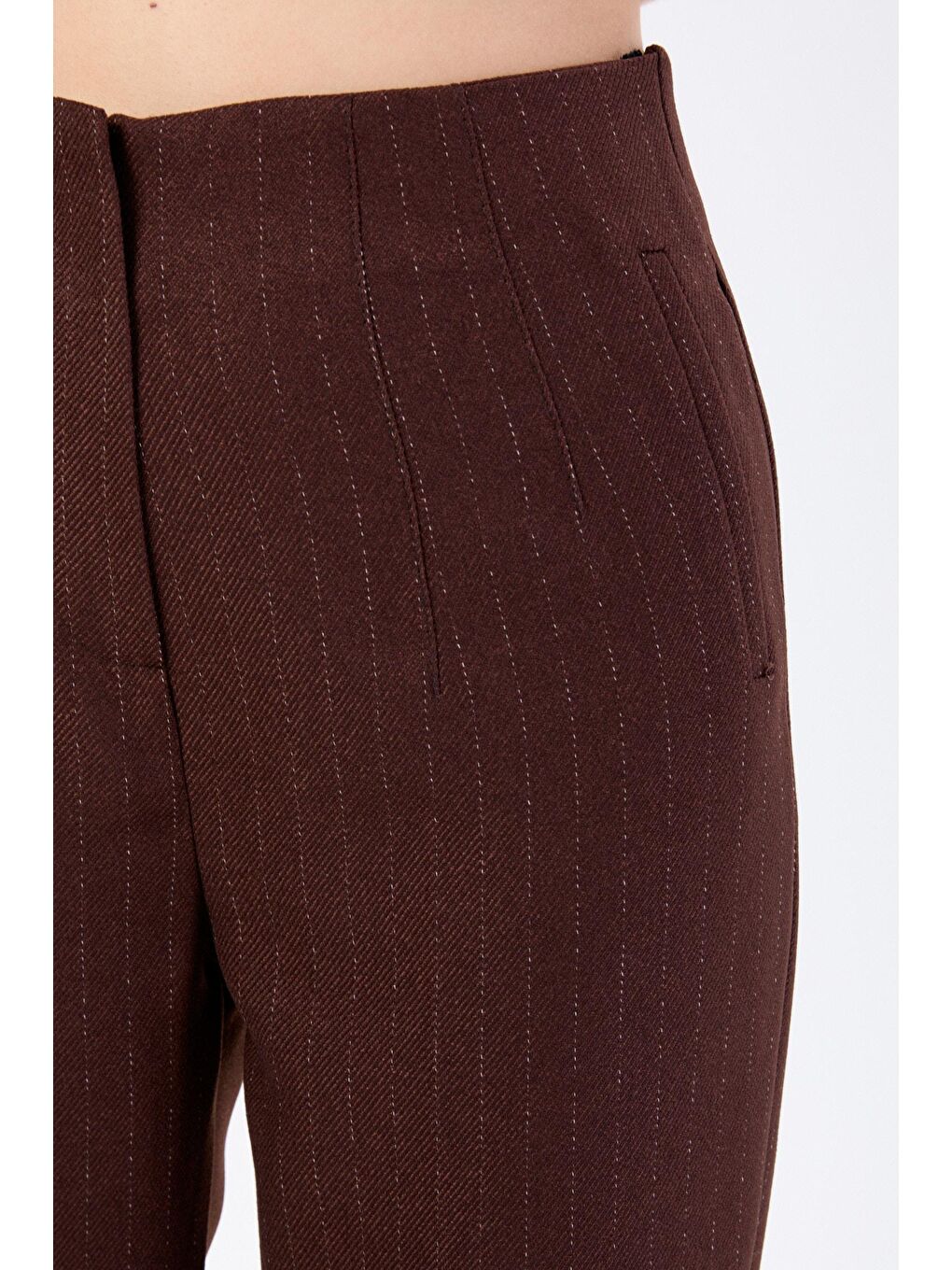 Orta Kadın Kahverengi Klasik Pantolon - 24140-3