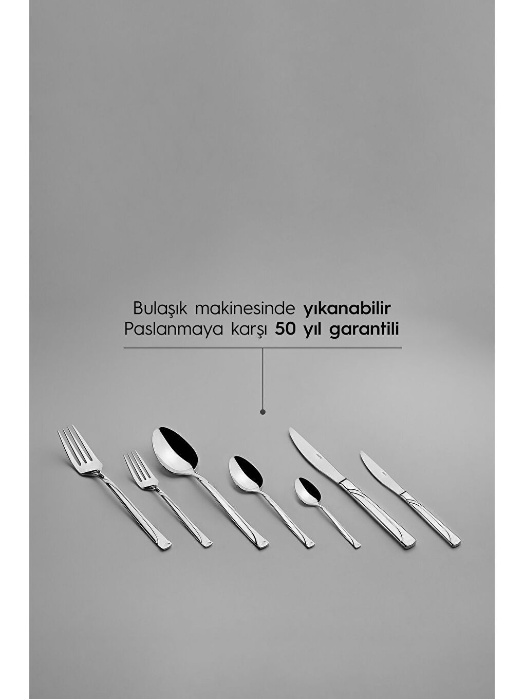 Gri Fiesta Sade 12 Kişilik 89 Parça Deri Kutulu Çatal Kaşık Bıçak Takımı-5