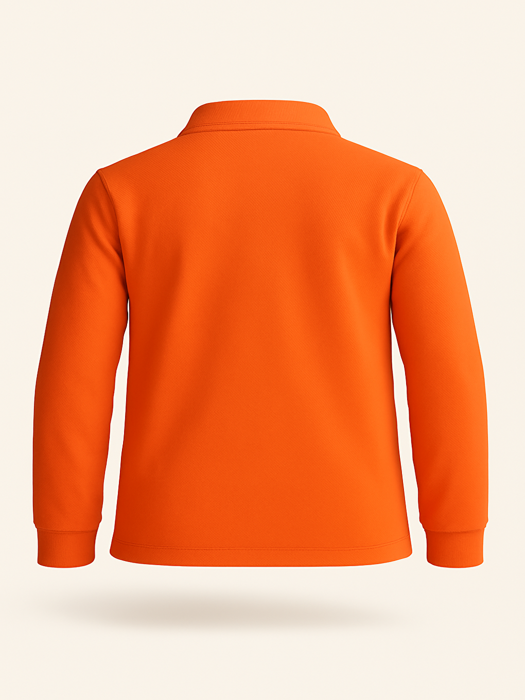 Turuncu Kids Polo Yaka Basic Uzun Kollu Kız Çocuk-1