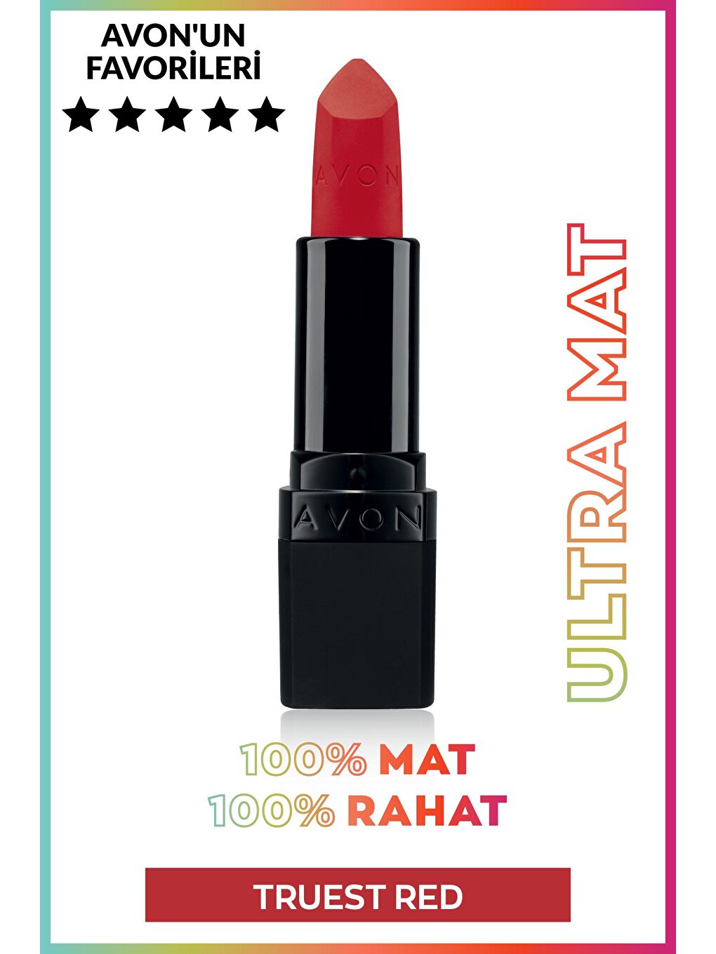 AVON Renksiz Ultra Mat Ruj Truest Red