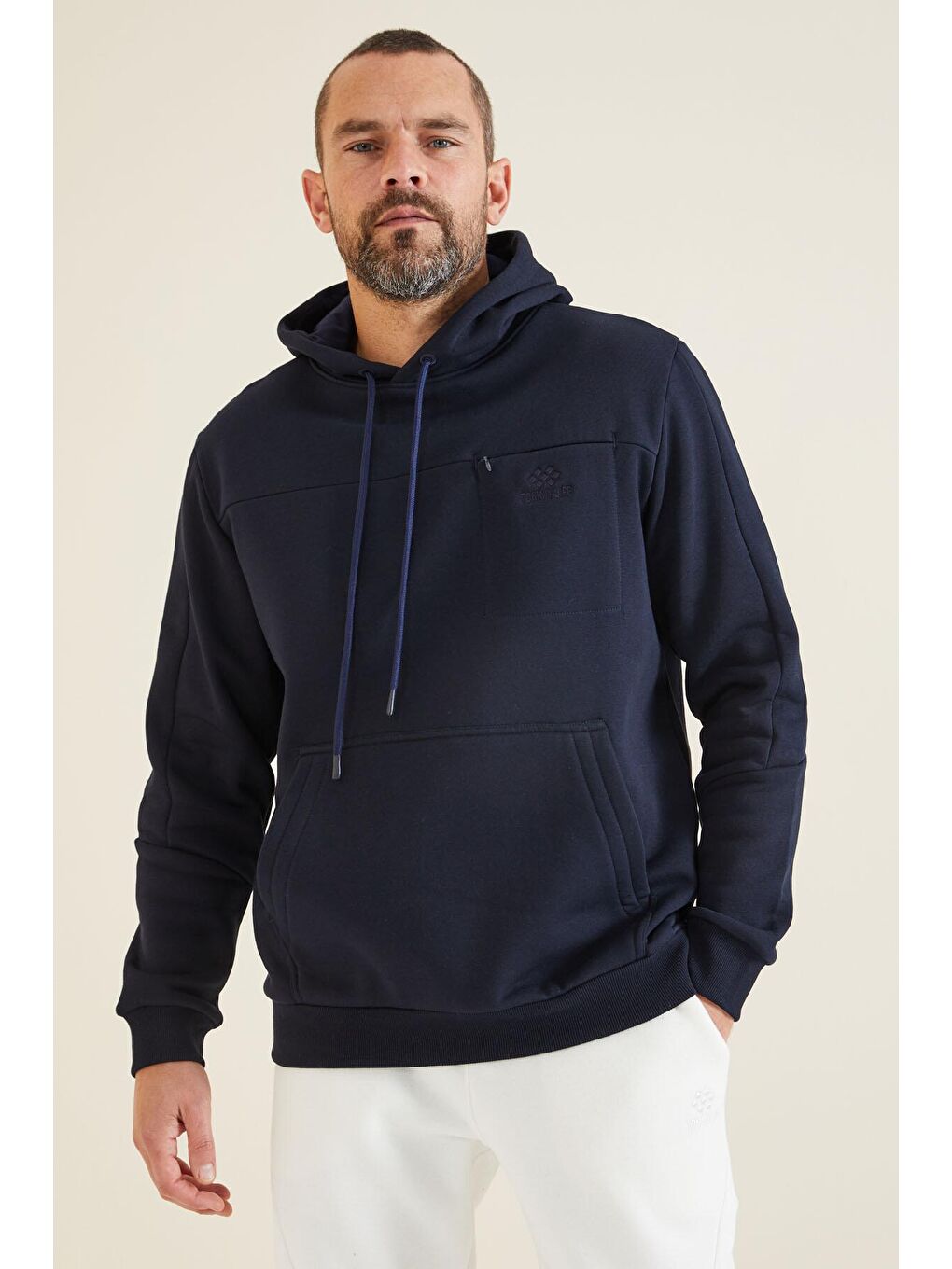 TOMMYLIFE Lacivert Gizli Cep Detaylı Erkek Sweatshirt - 88312