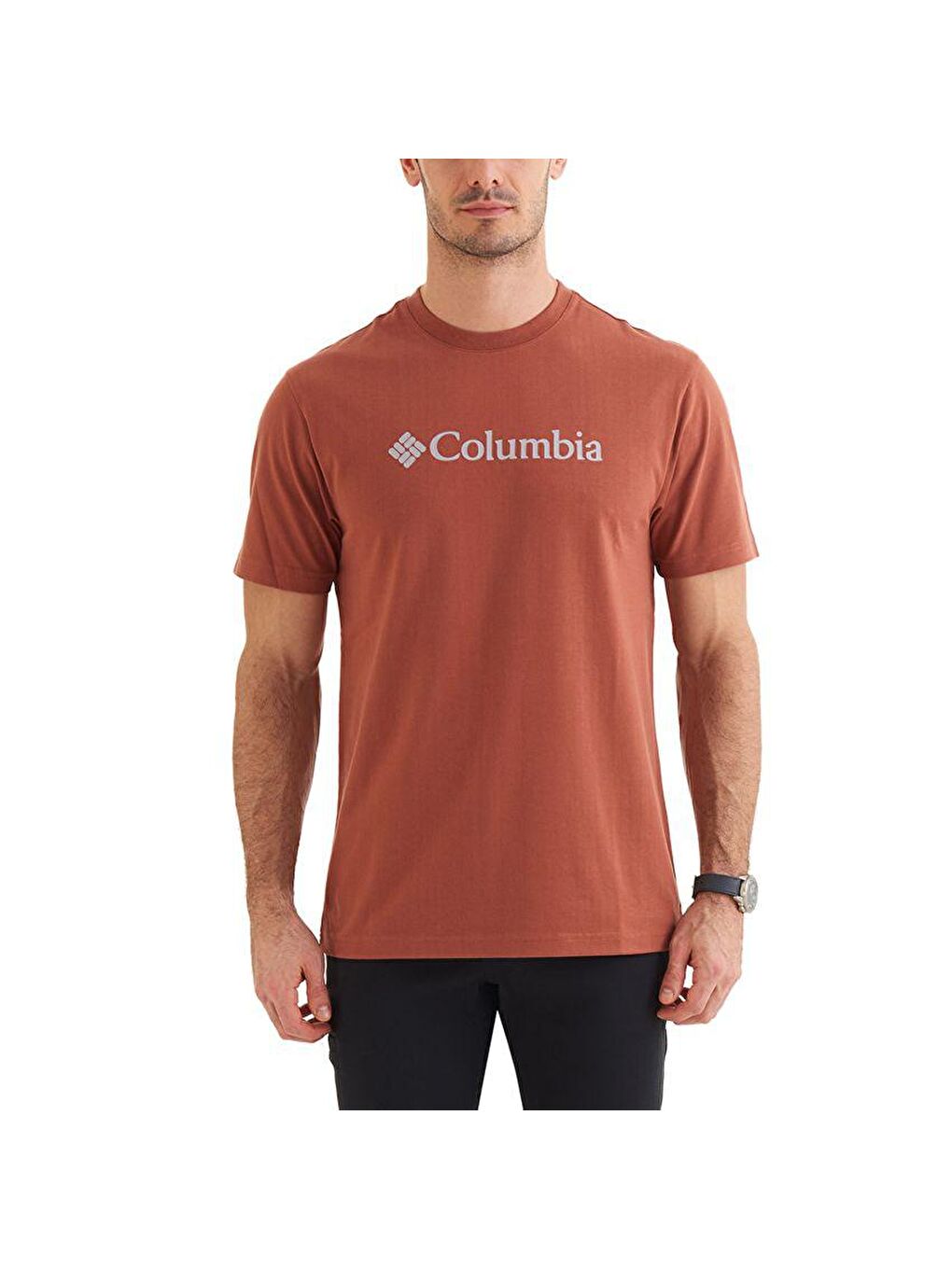 Columbia Turuncu CSC M Basic Logo Brushed Erkek Kısa Kollu T-Shirt