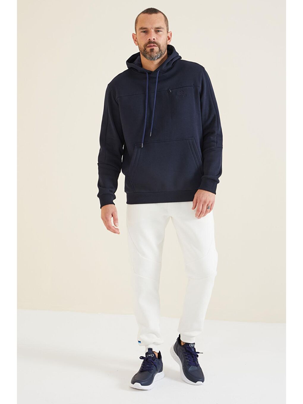 TOMMYLIFE Lacivert Gizli Cep Detaylı Erkek Sweatshirt - 88312 - 1