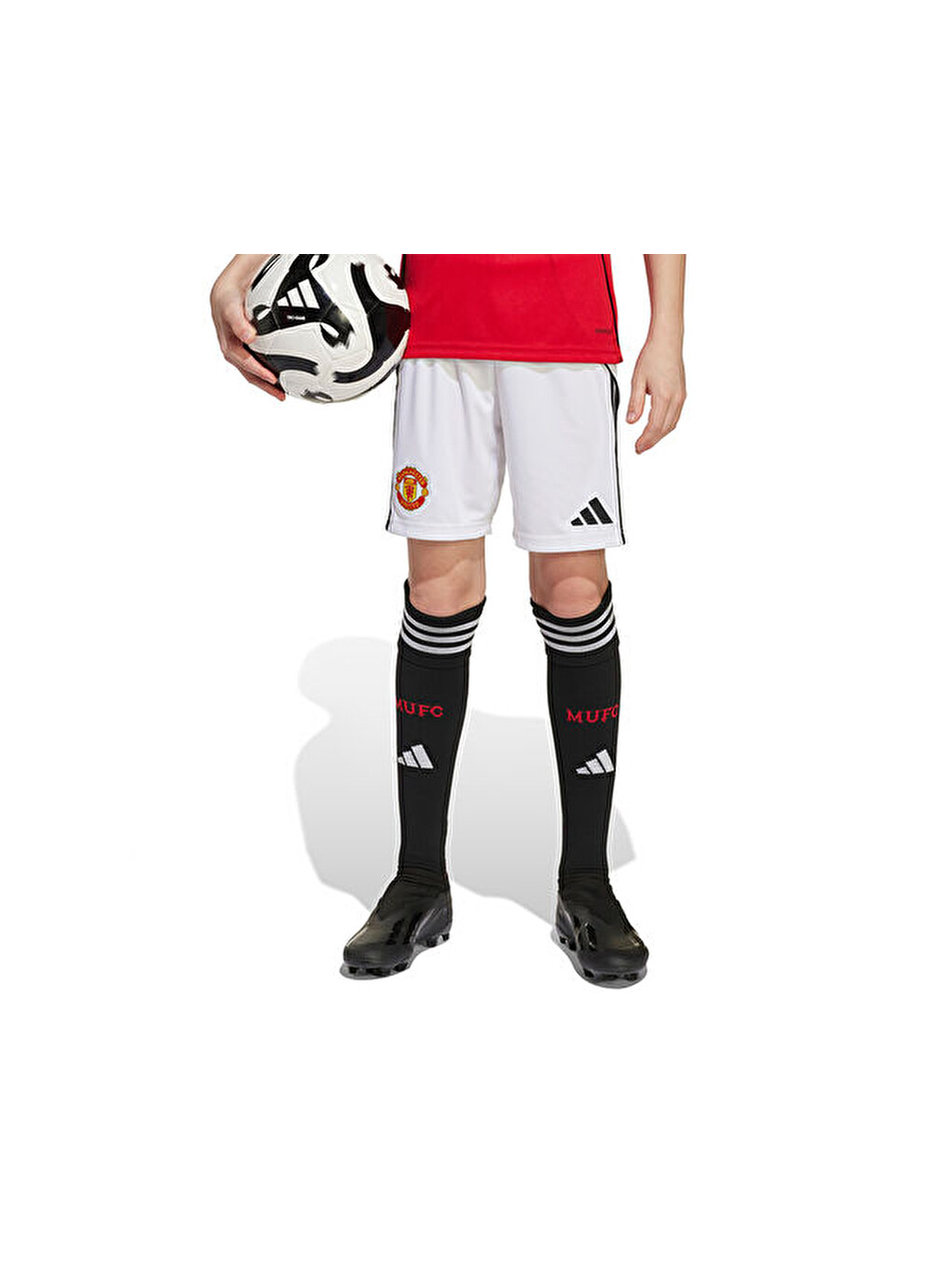 Çocuk Manchester United 25/26 İç Saha Şortu Çocuk Futbol Şortu Jp3017 Beyaz