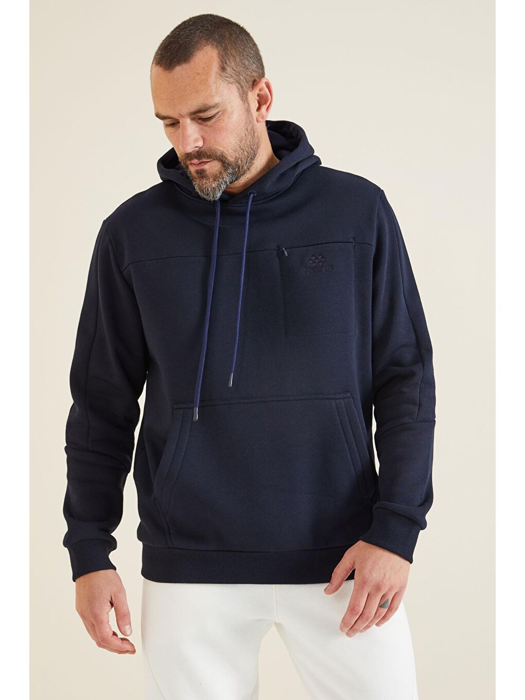 TOMMYLIFE Lacivert Gizli Cep Detaylı Erkek Sweatshirt - 88312 - 2