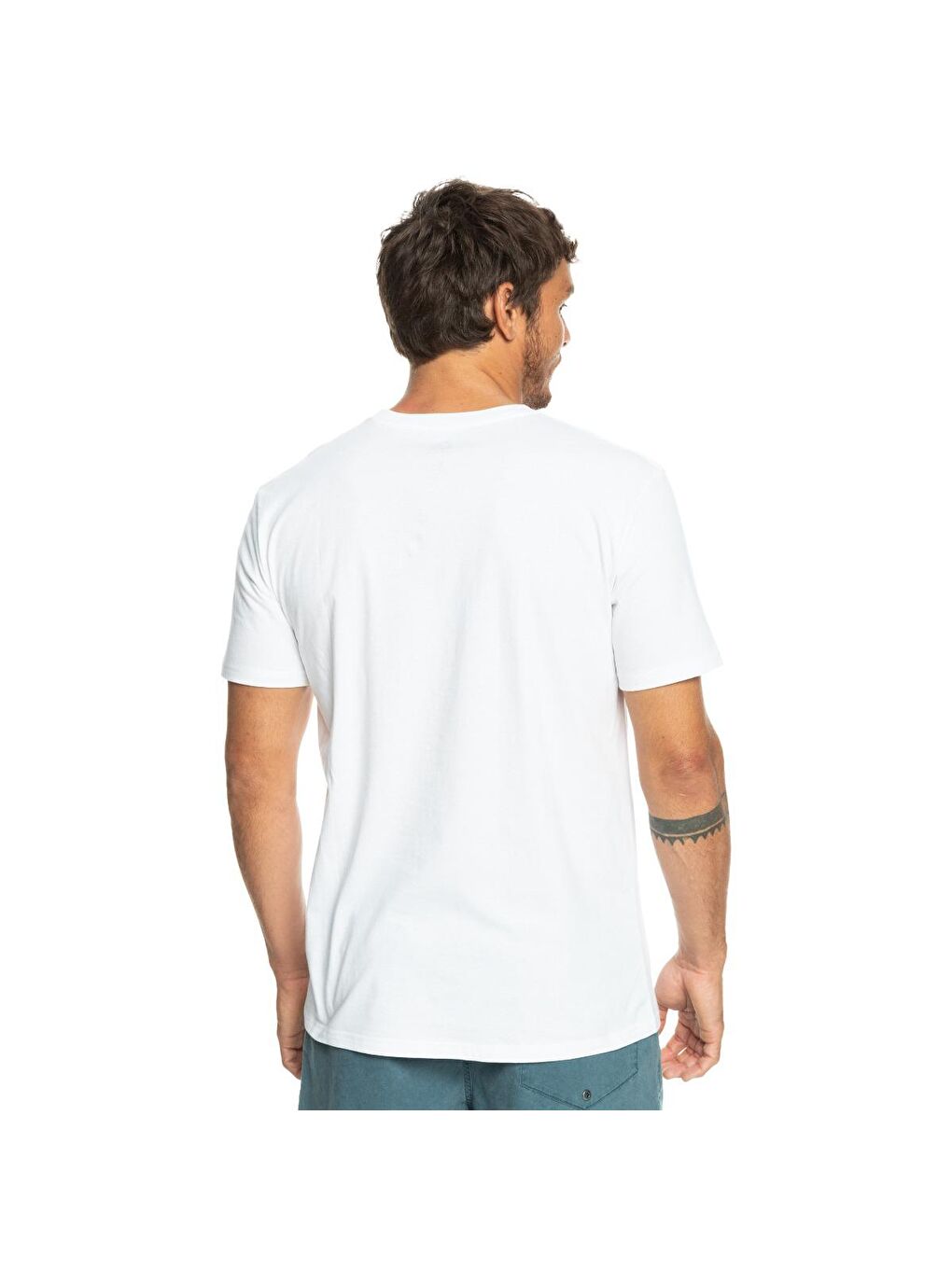 In Shapes Erkek Beyaz Bisiklet Yaka Tişört-2