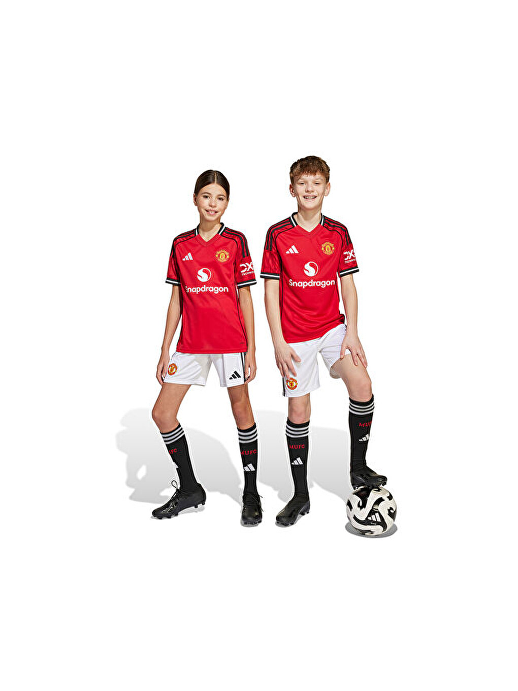 Çocuk Manchester United 25/26 İç Saha Şortu Çocuk Futbol Şortu Jp3017 Beyaz-5
