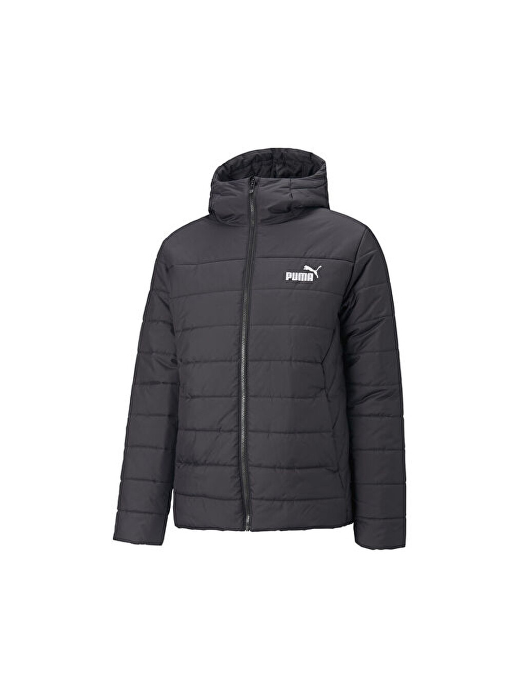 Ess Hooded Padded Jacket Erkek Günlük Mont 84893801 Siyah