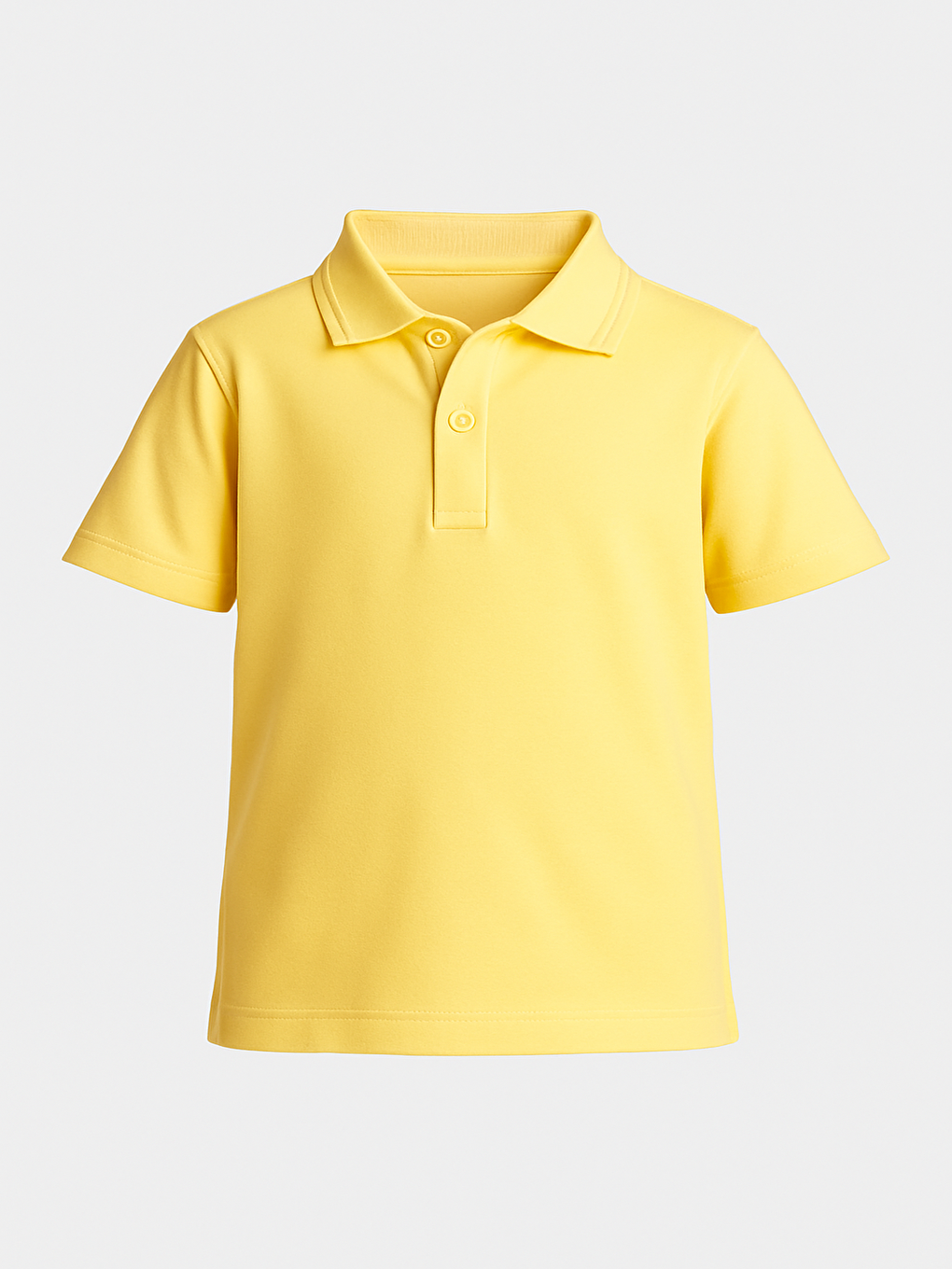 Sarı Kids Polo Yaka Basic Kısa Kollu Kız Çocuk Tişört