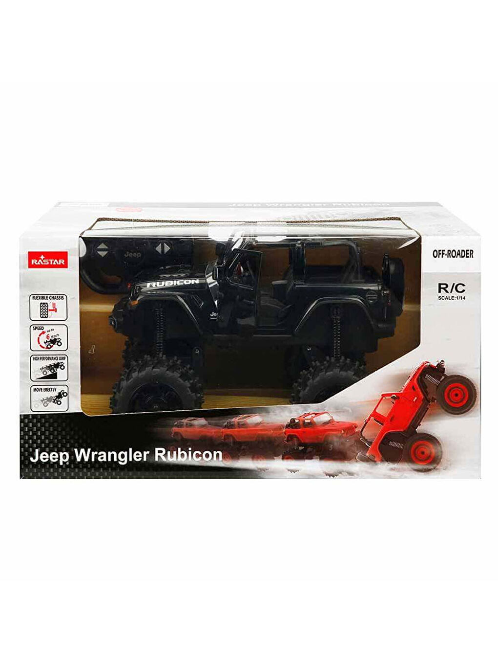 1:14 Jeep Wrangler Rubicon Kumandalı Araba 28 cm S00079410