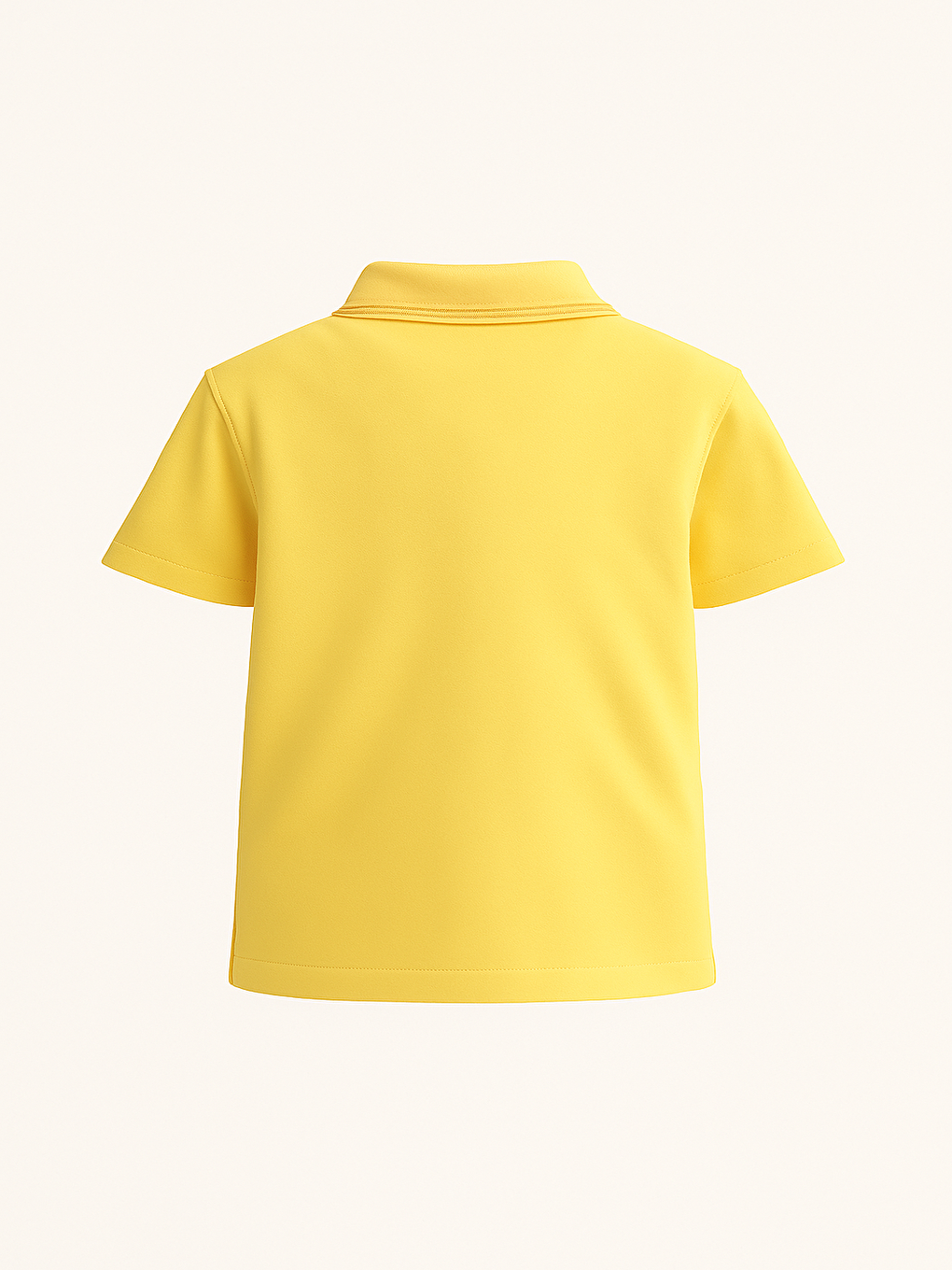 Sarı Kids Polo Yaka Basic Kısa Kollu Kız Çocuk Tişört-1