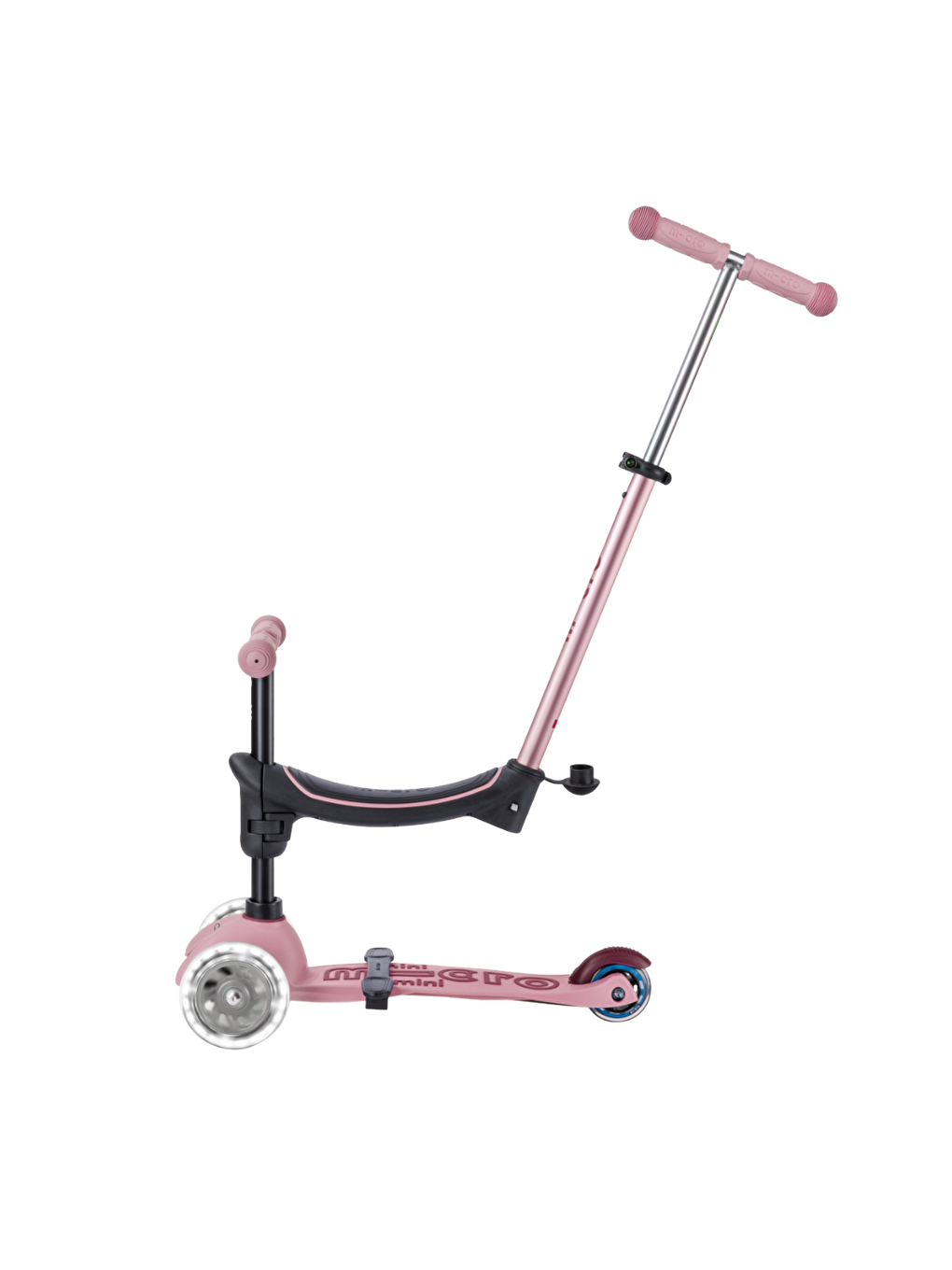 Mini 6 in 1 Deluxe Rock and Go LED Scooter Dusty Rose-9