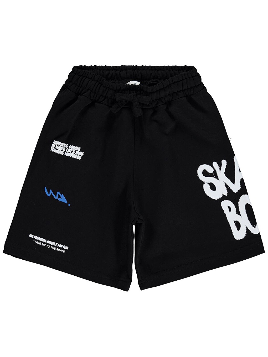 Boys Skate Boy Baskılı 10-13 Yaş Kapri - Siyah