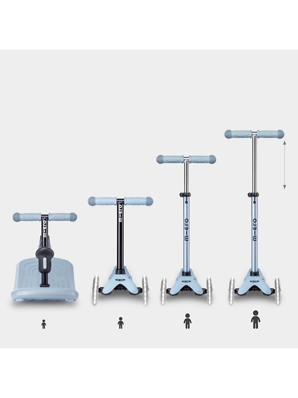 Mini 6 in 1 Deluxe Rock and Go LED Scooter Ocean Slate-5