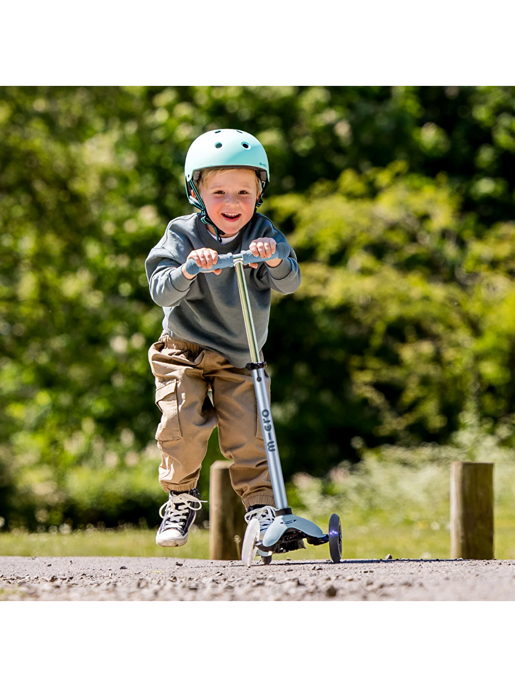 Mini 6 in 1 Deluxe Rock and Go LED Scooter Ocean Slate-6
